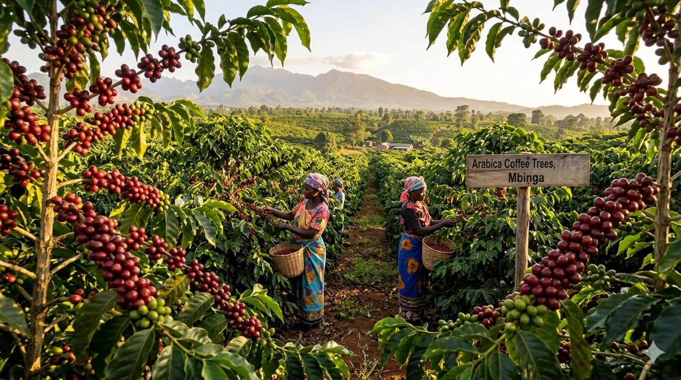 Arabica coffee trees, Mbinga